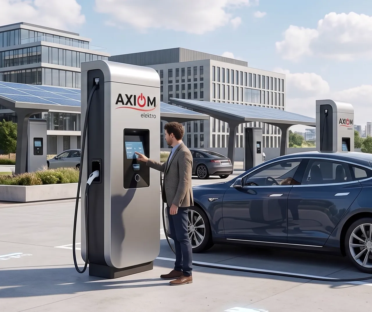 Ladestation für Elektrofahrzeuge mit Solardach